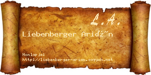 Liebenberger Arián névjegykártya